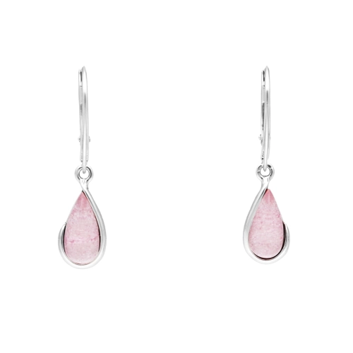 Kolczyki  łezki z kamieniem księżycowym srebro