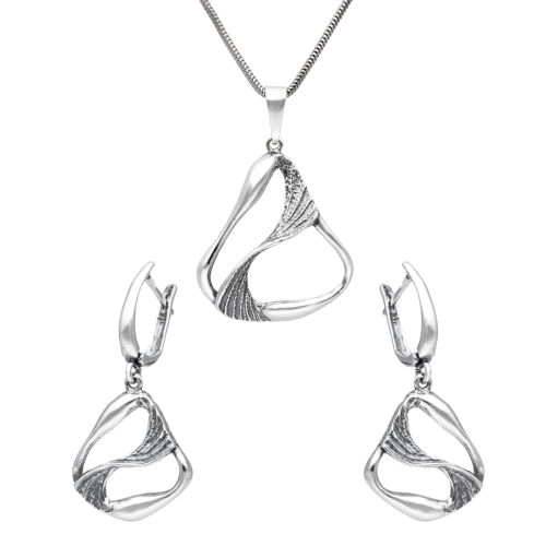 Komplet srebro oksydowane