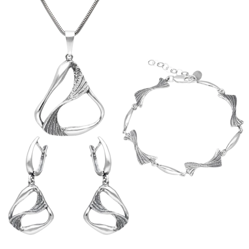 Komplet srebro oksydowane