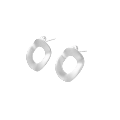 Kolczyki kółka srebro rodowane