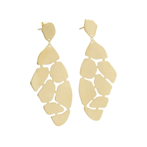 Efektowne kolczyki srebro pozłacane