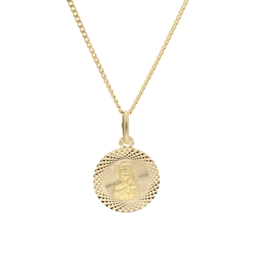 Medalik Matka Boska Częstochowska złoto 585