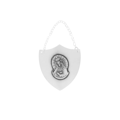 Ryngraf satynowany Matka Boska Ostrobramska srebro