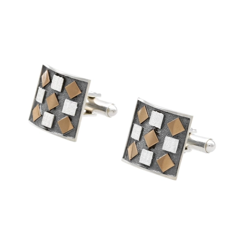 Spinki do mankietów ze złotem srebro