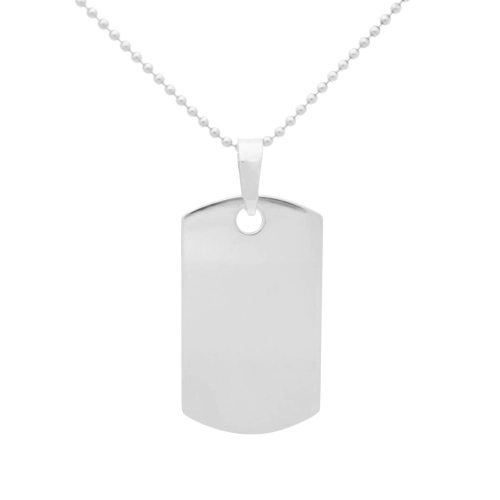 Wisior blaszka gładka nieśmiertelnik srebro