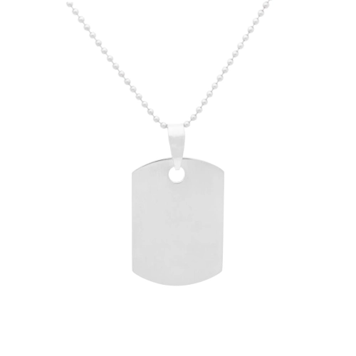 Wisior blaszka gładka nieśmiertelnik srebro