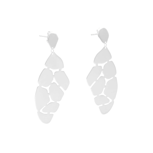 Efektowne kolczyki srebro rodowane