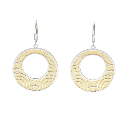 Kolczyki okrągłe koła srebro pozłacane