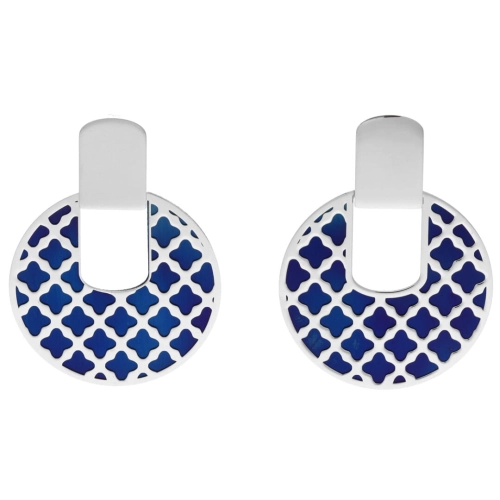 Kolczyki okrągłe tytan srebro rodowane