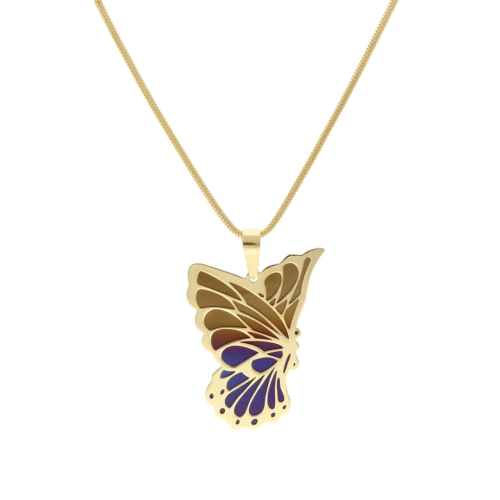 Wisior motyl tytan srebro pozłacane