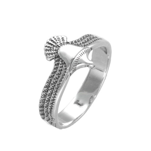 Sygnet orzeł ptak srebro oksydowane