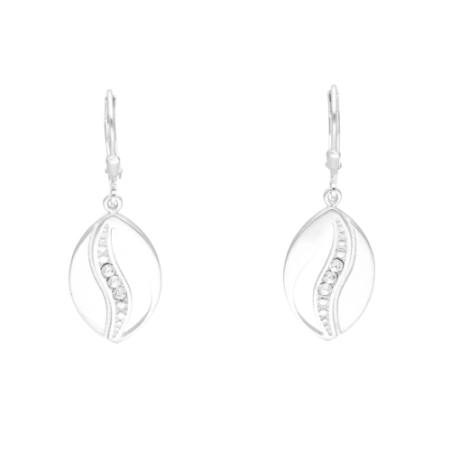 Kolczyki z cyrkoniami owalne srebro