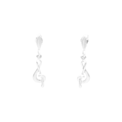 Kolczyki klucz wiolinowy nutka srebro