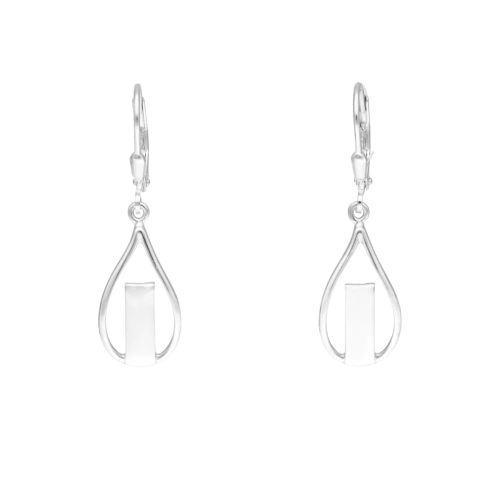 Kolczyki gładkie łezki srebro