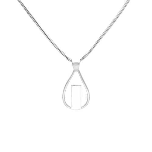 Wisiorek gładki łezka srebro