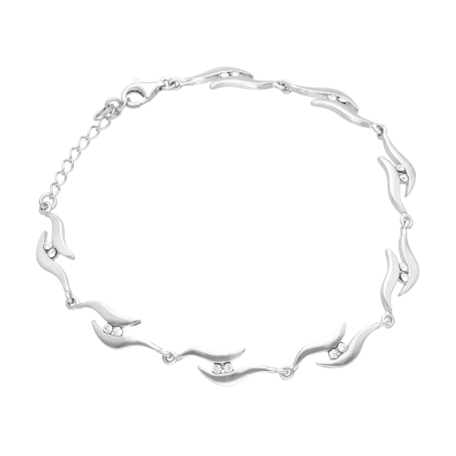 Bransoletka z cyrkoniami srebro