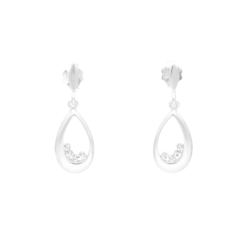 Kolczyki z cyrkoniami łezki srebro