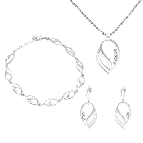 Komplet z cyrkoniami srebro