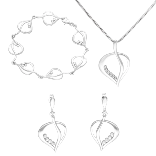 Komplet z cyrkoniami srebro