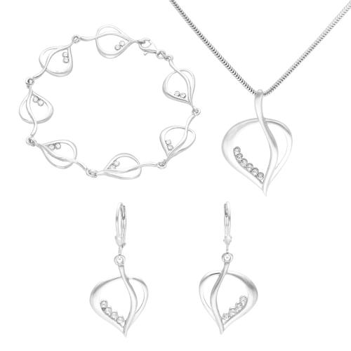 Komplet z cyrkoniami srebro