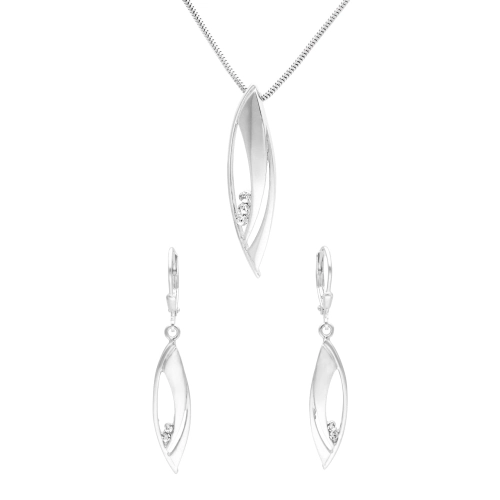 Komplet z cyrkoniami srebro