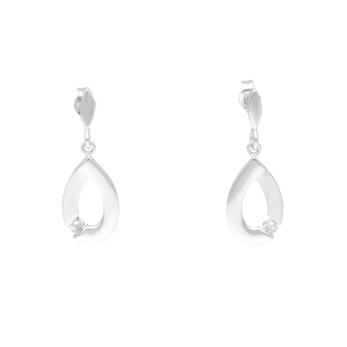 Kolczyki z cyrkoniami łezki srebro