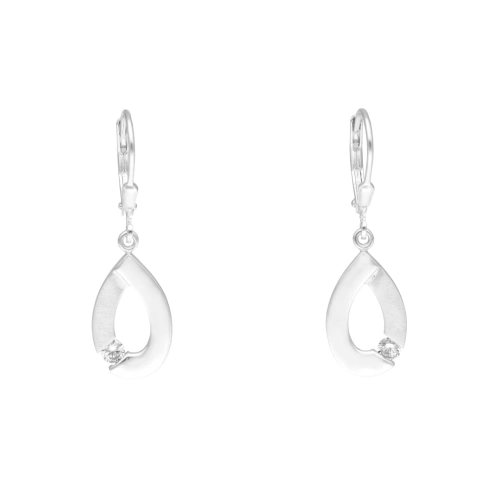 Kolczyki z cyrkoniami łezki srebro