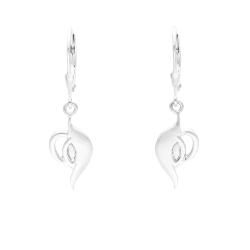 Kolczyki z białą cyrkonią srebro