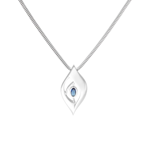 Wisior z szafirową cyrkonią srebro