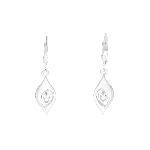 Kolczyki z białą cyrkonią srebro