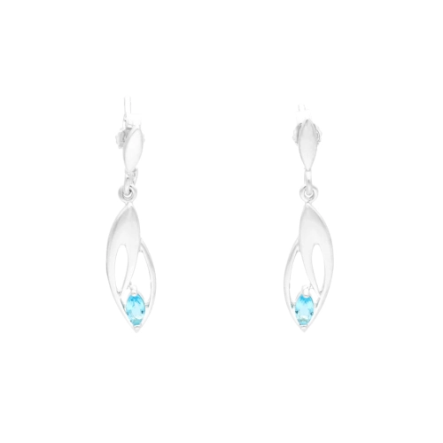 Kolczyki z błękitną cyrkonią srebro