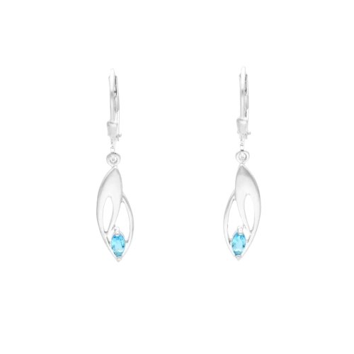 Kolczyki z błękitną cyrkonią srebro