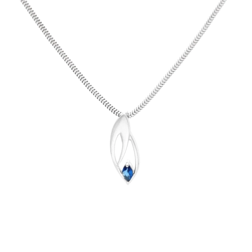 Wisiorek z szafirową cyrkonią srebro