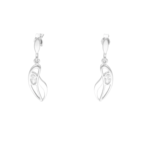 Kolczyki z białą cyrkonią srebro