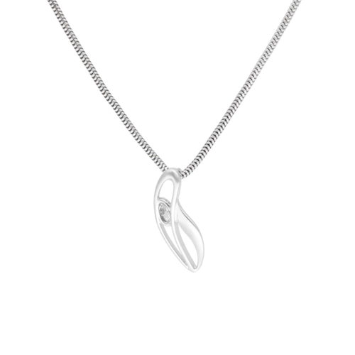 Wisiorek z białą cyrkonią srebro