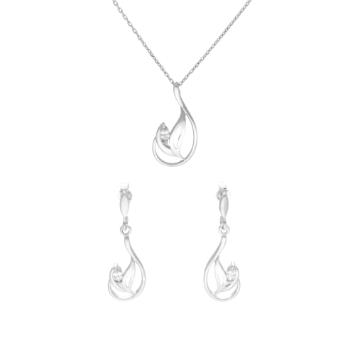 Komplet z cyrkoniami srebro