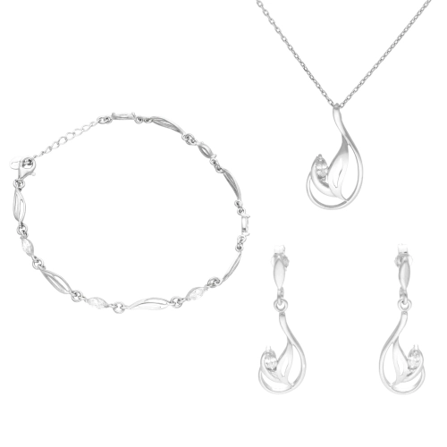 Komplet z cyrkoniami srebro