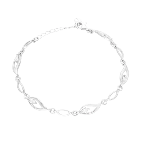 Bransoletka z cyrkoniami srebro