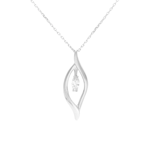 Wisior z cyrkoniami łezka srebro