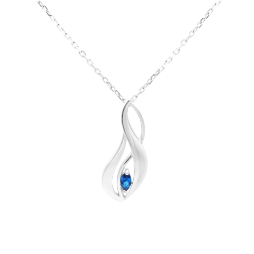 Wisior z szafirową cyrkonią srebro