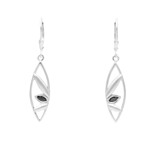 Kolczyki z czarnymi cyrkoniami srebro