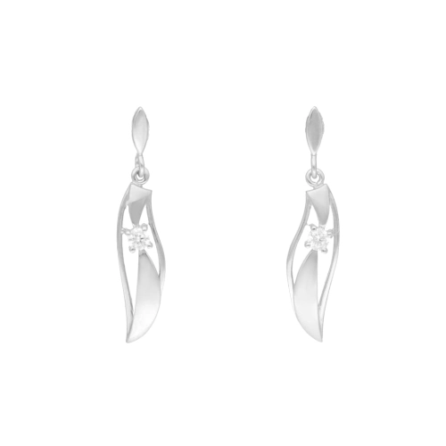 Kolczyki z białymi cyrkoniami srebro