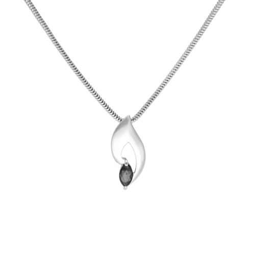 Wisior z czarną cyrkonią srebro