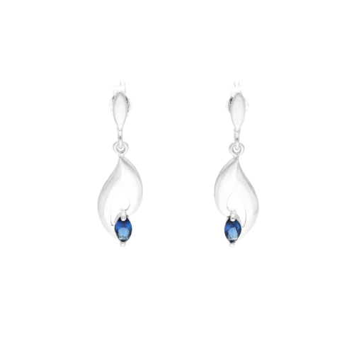 Kolczyki z szafirowymi cyrkoniami srebro