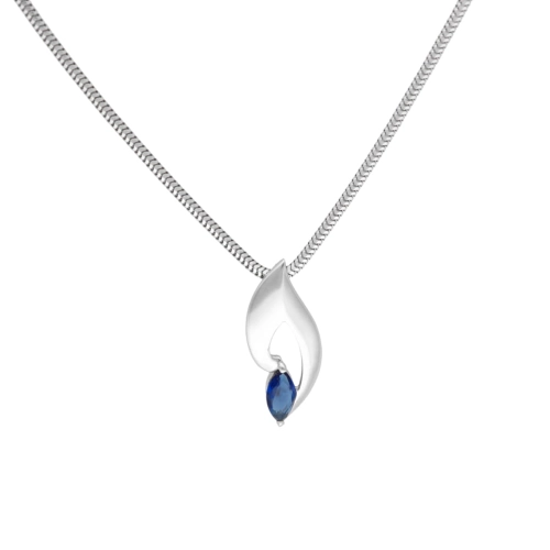 Wisior z szafirową cyrkonią srebro