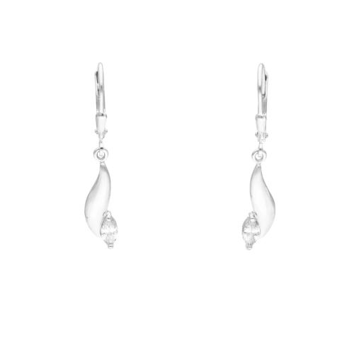 Kolczyki z białymi cyrkoniami srebro