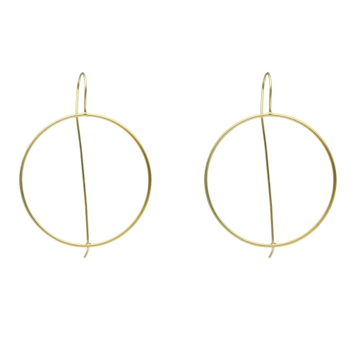 Kolczyki koła srebro pozłacane