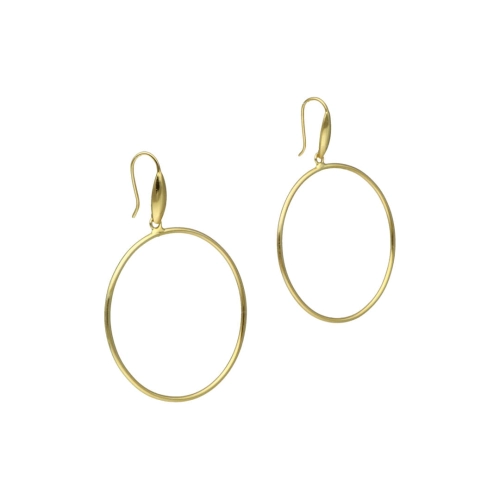 Kolczyki koła srebro pozłacane