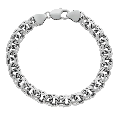 Bransoleta srebrna garibaldi 9 mm