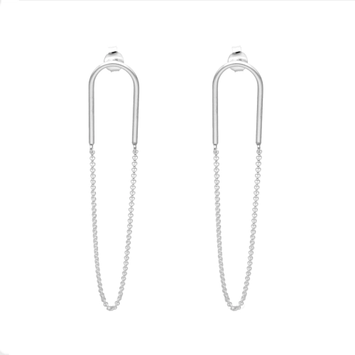 Długie kolczyki łańcuszkowe agrafki srebro